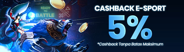 DASH88 X CASHBACK MINGGUAN ESPORTS 5% DASH88